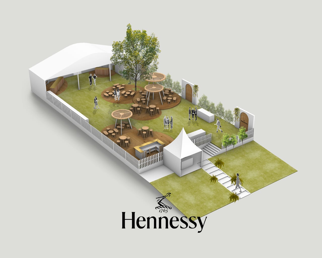 design d'Espace VIP HENNESSY pour le Festival Cognac Blues Passion.